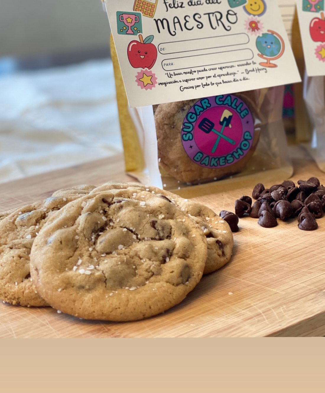 Galletas de chocolate chip y guayaba en bolsitas para eventos