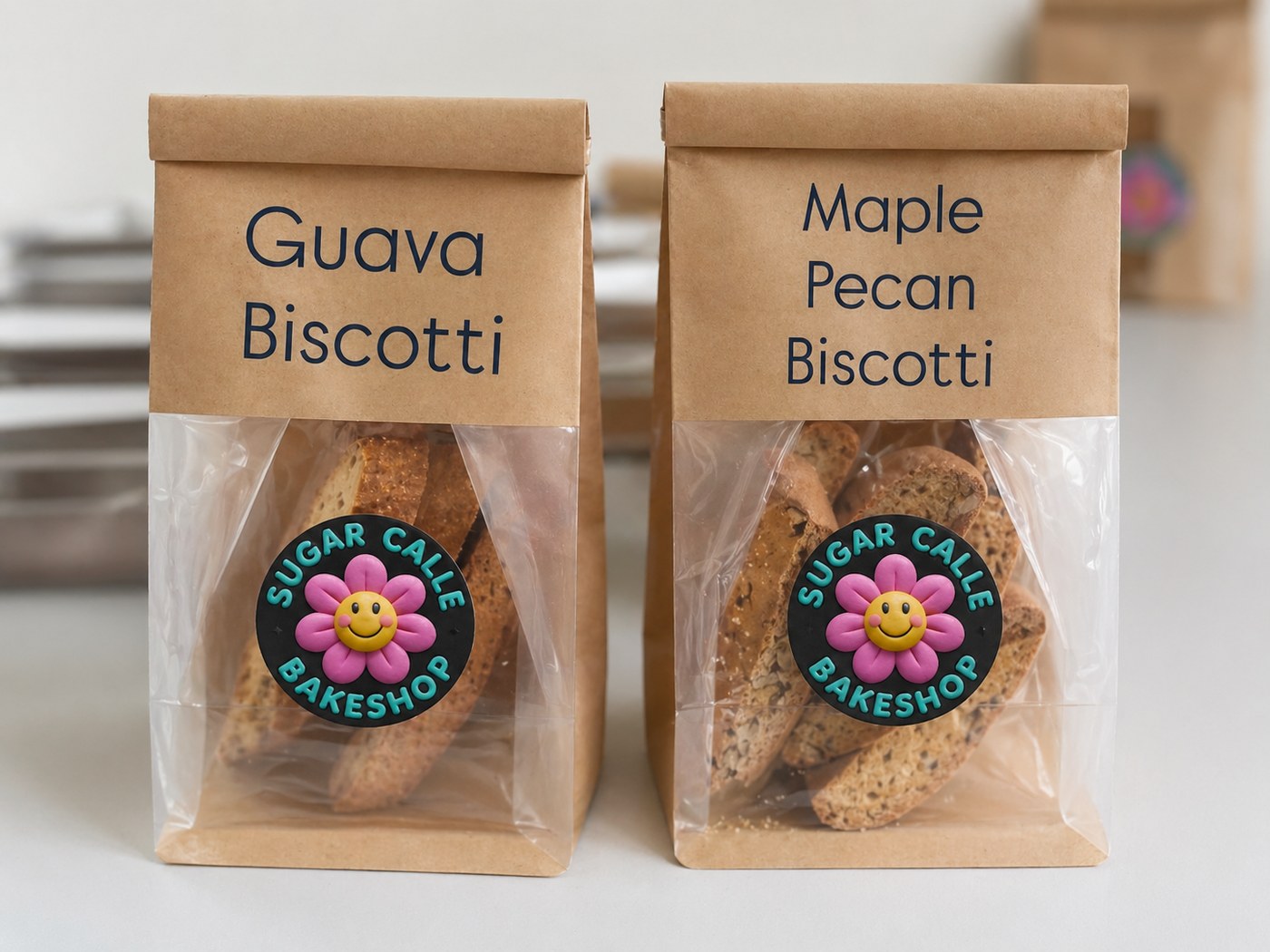 Bolsas de biscotti Guayaba y Maple Pecan